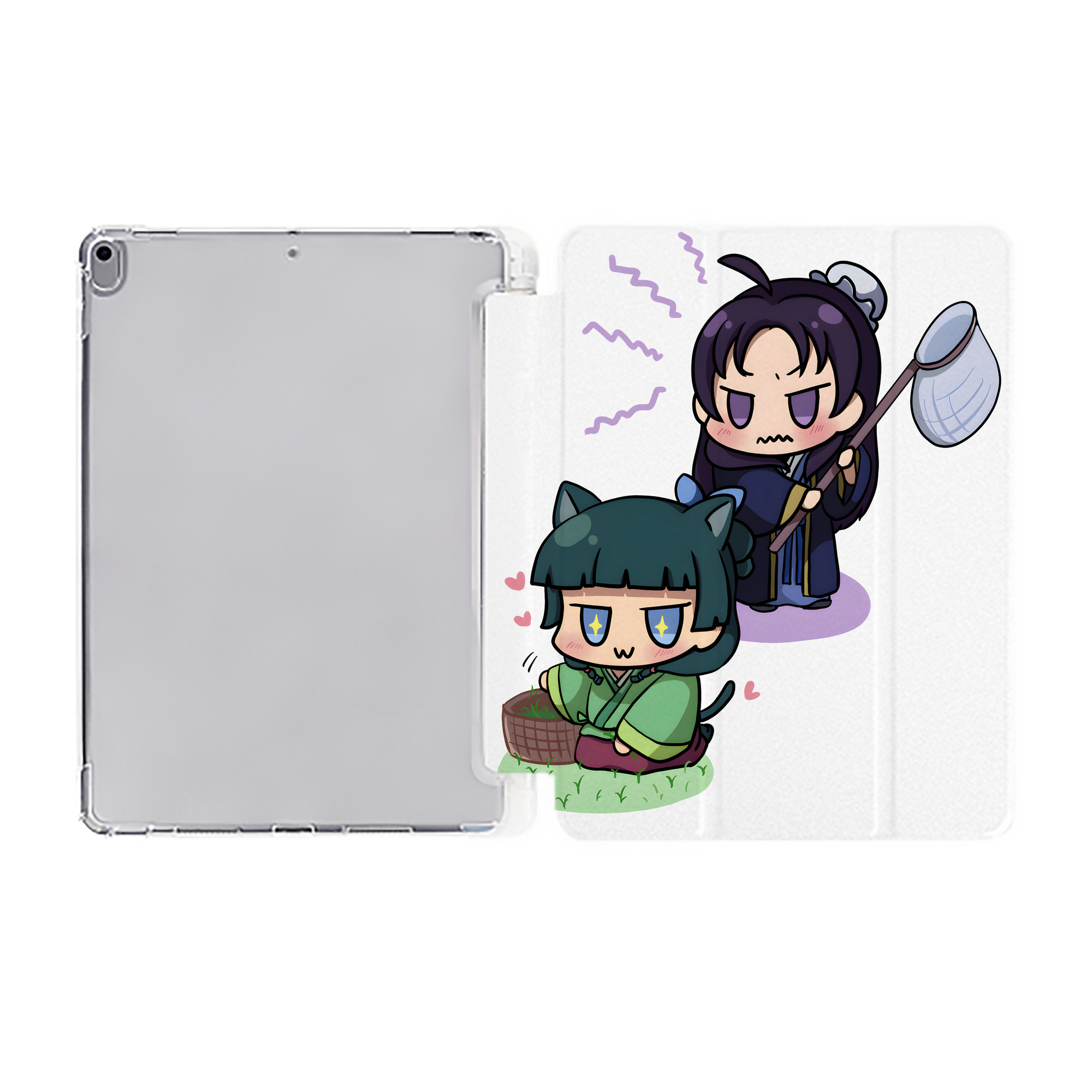 （画像用） 薬屋のひとりごと The Apothecary Diaries IPad ケース ペン収納付き 三つ折りスタンド PUレザー×シリコン 対応機種9.5/10.5/10.9インチ